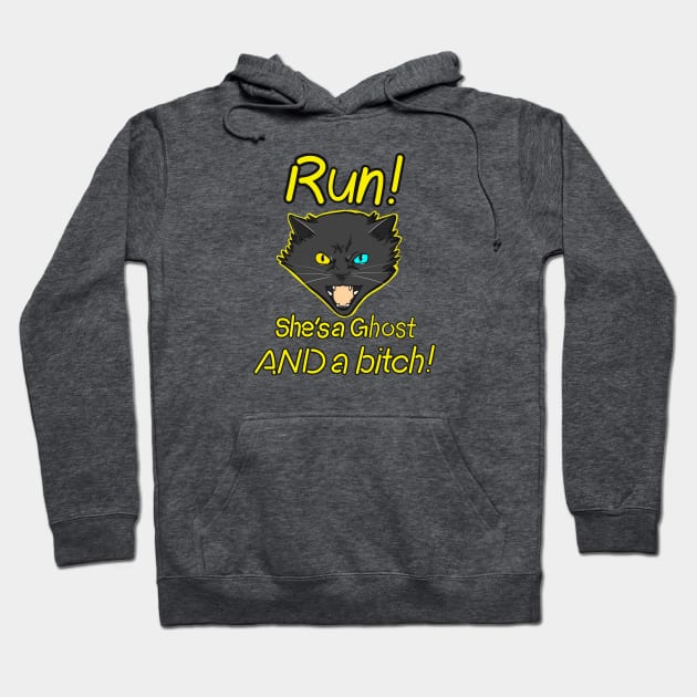 Run! She’s a ghost AND a bitch! - Ghost Stories, Anime, Funny, Sarcastic, Manga Hoodie by Autumn_Coloredsky